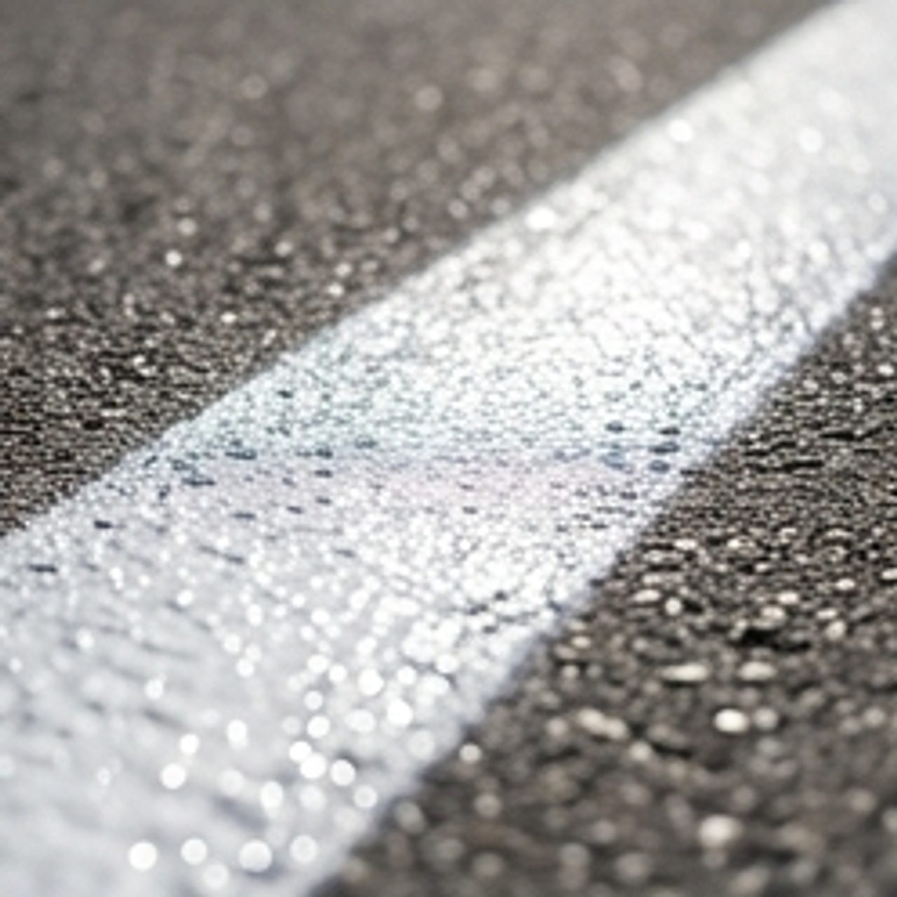 closeup of freshly painted stripes